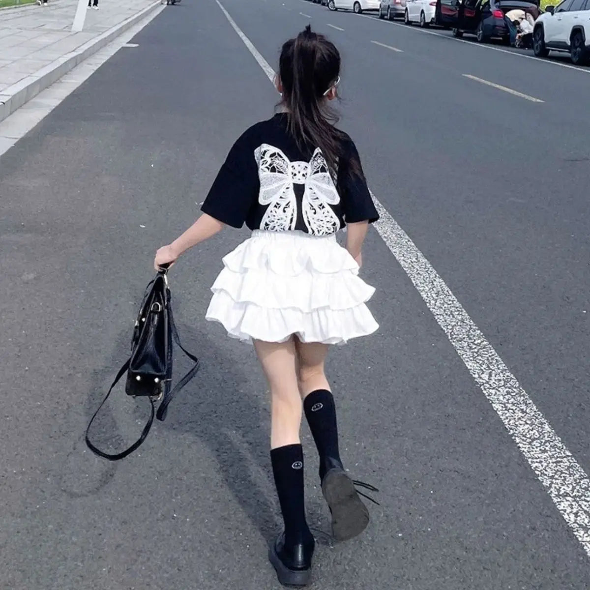 Pleated Layered Skirt