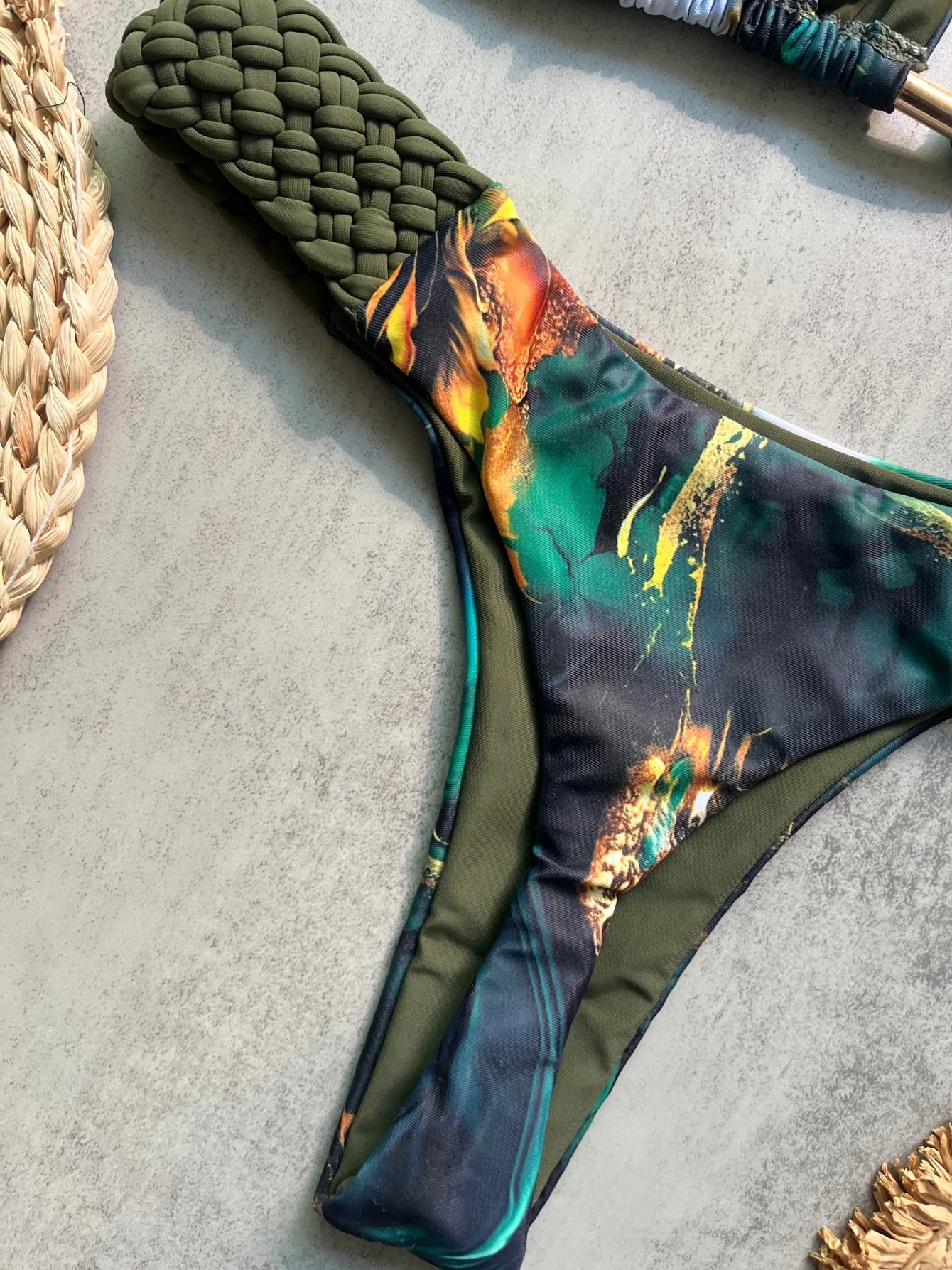 Print Braided Micro Bikini