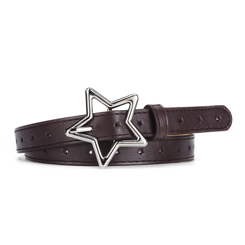 Kids Adjustable Metal Snap PU Leather Belt