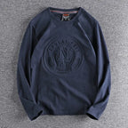 Minimalist Embossed Logo Long Sleeve Tee