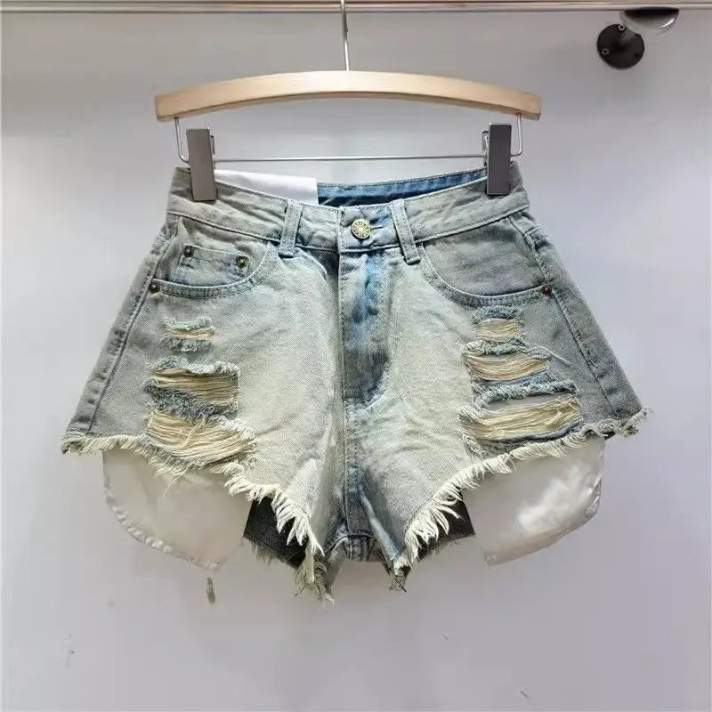 Distresed Denim Shorts