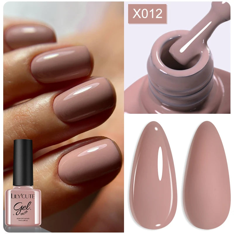 LILYCUTE 8ml Pink Dried Flower Gel Nail Polish Natural Flower Fairy Nail Art Gel Soak Off UV LED Painting Varnish For Nails DIY