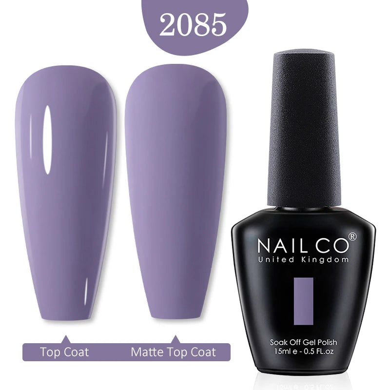 NAILCO 15ml Nail Gel Polish Winter Nude Colors Hybrid Gel Varnish Manicure UV Gel Nail Polish Primer Top Base Coat LED Nails Art