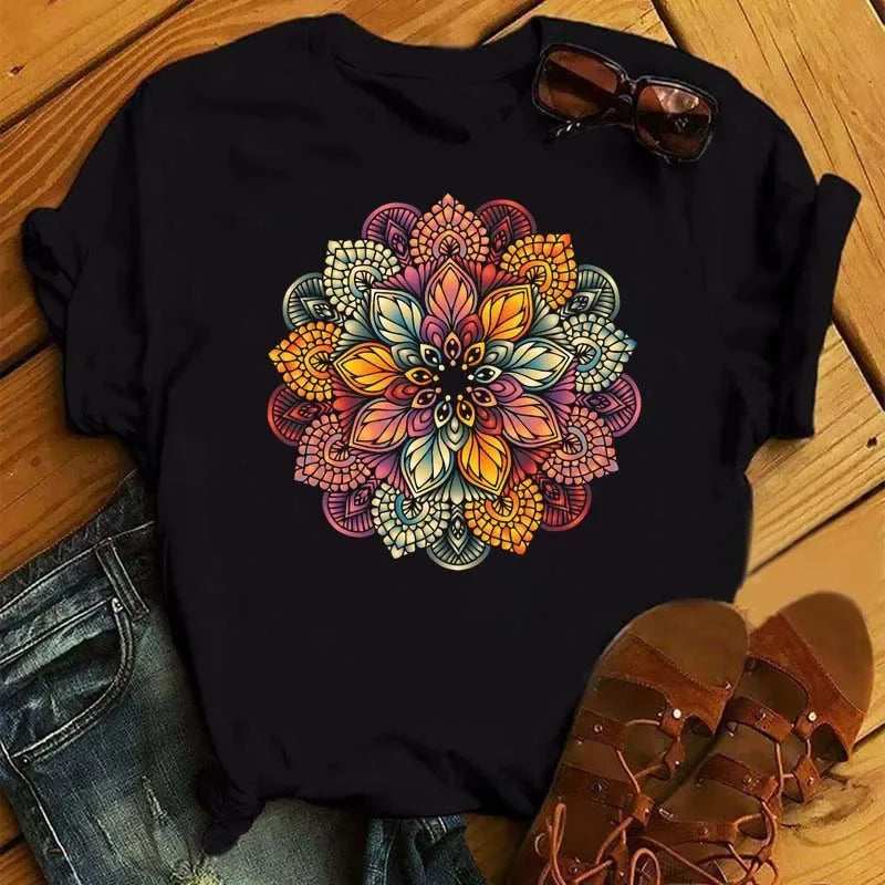Mandala Floral Printed Tee