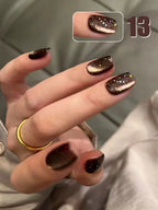 12ml 1-21pcs Brown Gold Cat Eye Gel Nail Polish
