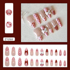 24pcs Sweet Pink Press On Nails