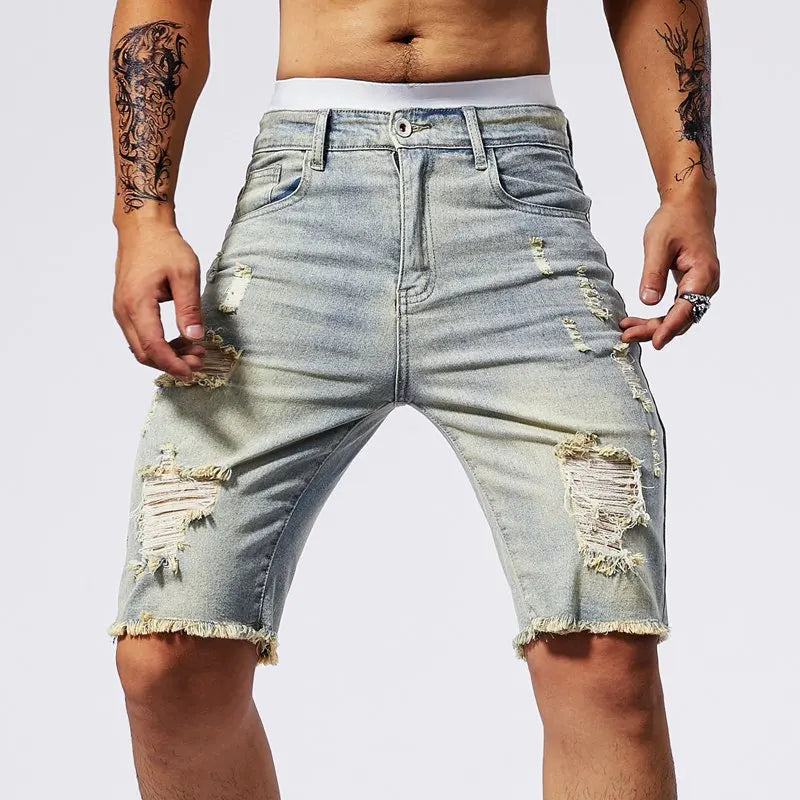 Distressed Jean Shorts