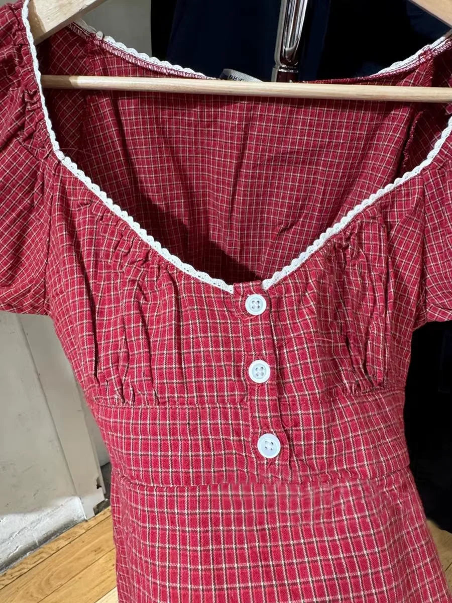 Plaid T-Shirt Shorts Set
