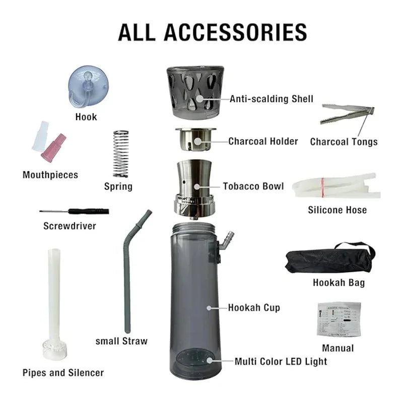 LED Cup Portable Shisha Hookah