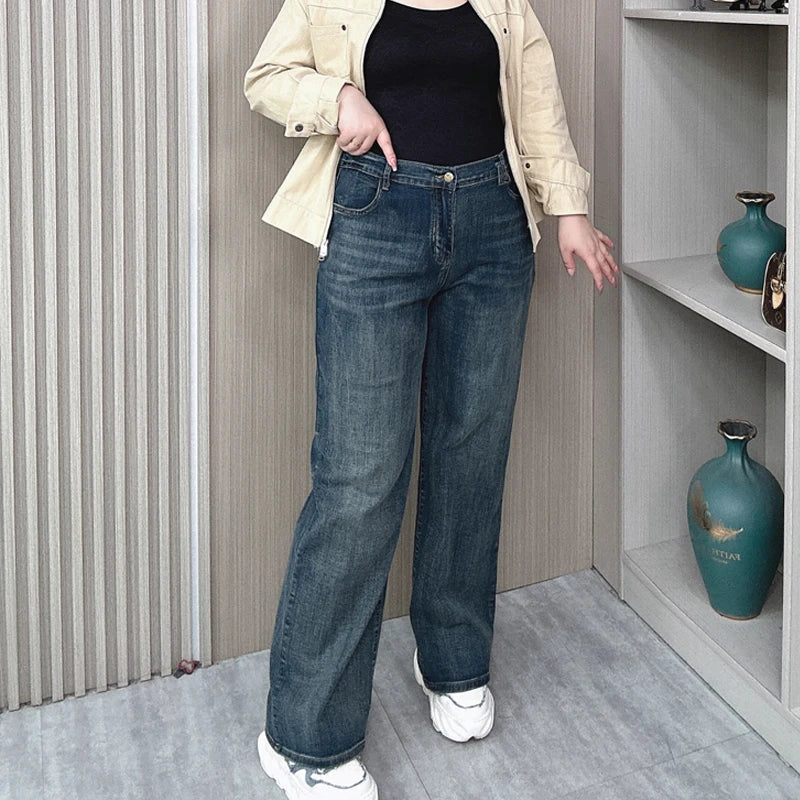 High Waist Straight Jeans
