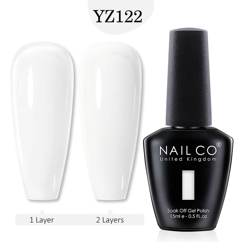 NAILCO 15ml Nail Gel Polish Winter Nude Colors Hybrid Gel Varnish Manicure UV Gel Nail Polish Primer Top Base Coat LED Nails Art