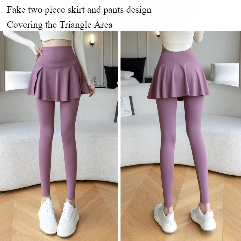 Fake Two Pieces Leggings