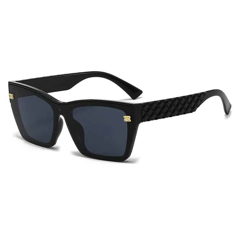 Geometric Quilted Temple Sunglasses