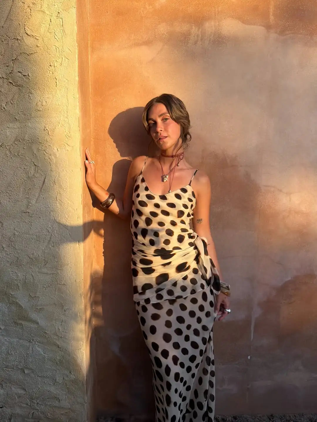 Slip Polka Dot Maxi Dress