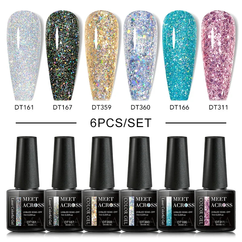 6Pcs Gel Nail Polish Set