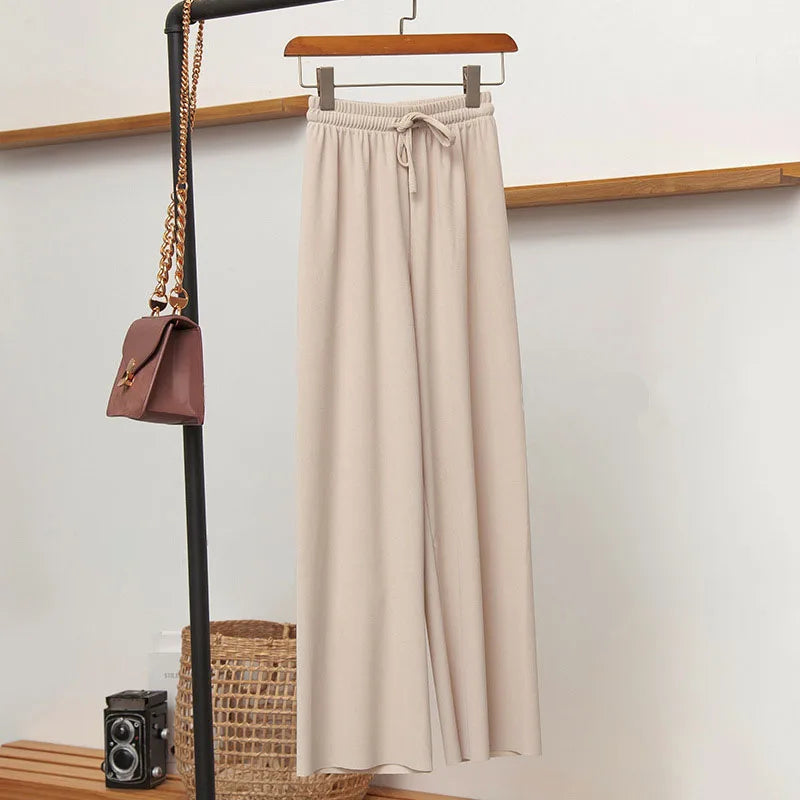 Ice Silk Light Wide Leg Pants