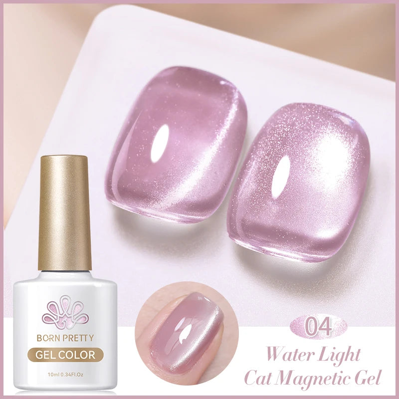 BORN PRETTY 10ml Water Light Cat Magnetic Gel Nail Polish Shining Super Sliver-light Holographics Soak Off UV Gel Varnish