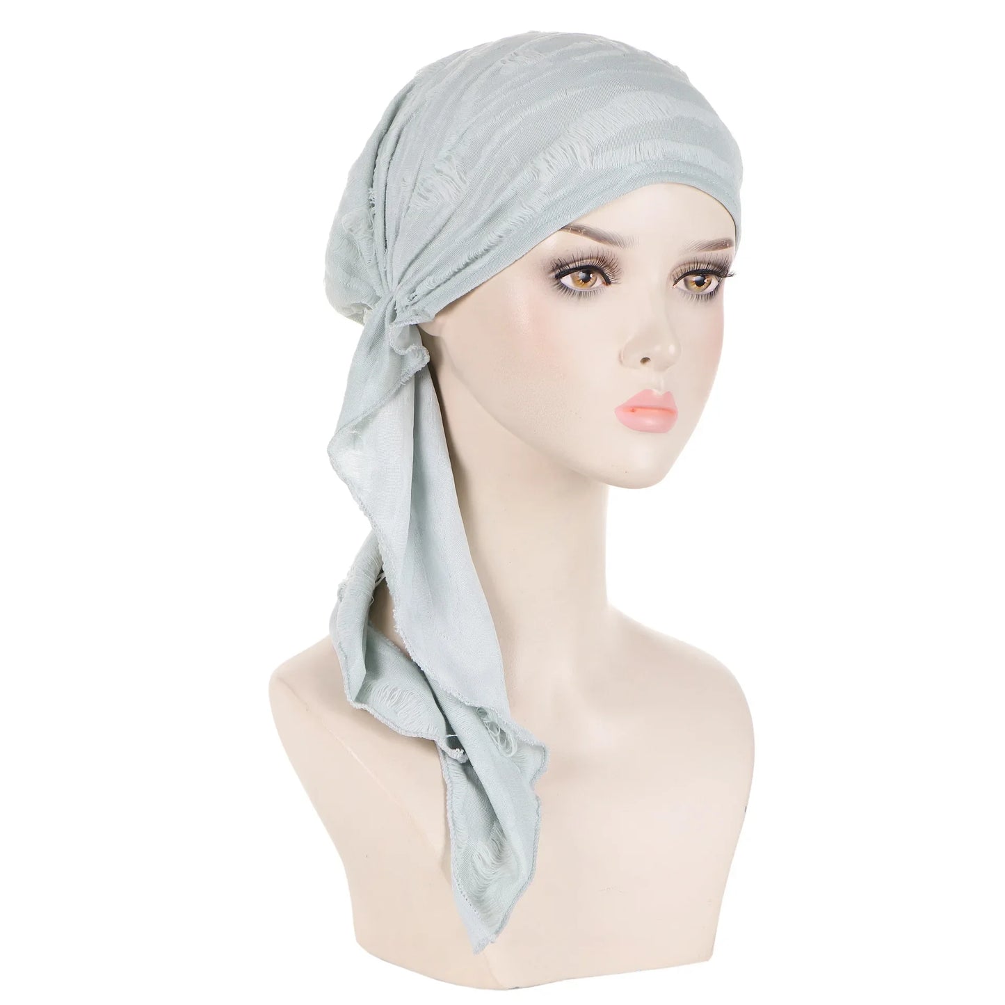 Shiny Glitter Elastic Solid Color Pre-Tied Hijabs Wrap Head Scarf Muslim Turban Bonnet for Women Inner Hat Turbantes Caps Mujer