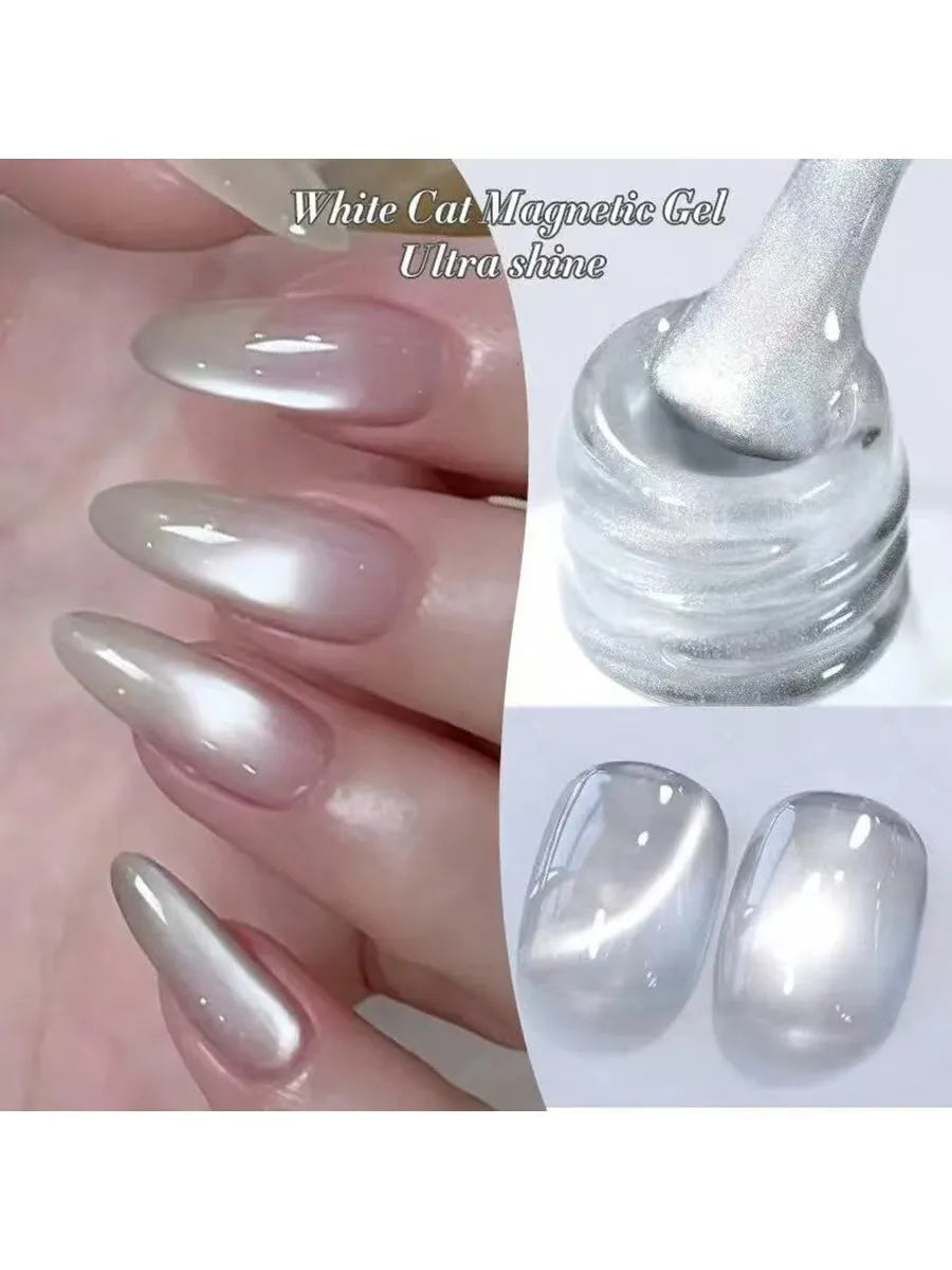 WS 1Pcs 10ML 2026 New Dragon Fruit Cat Eye Gel - Ultra-Bright Magnetic Polish with Diamond Sparkle Effect