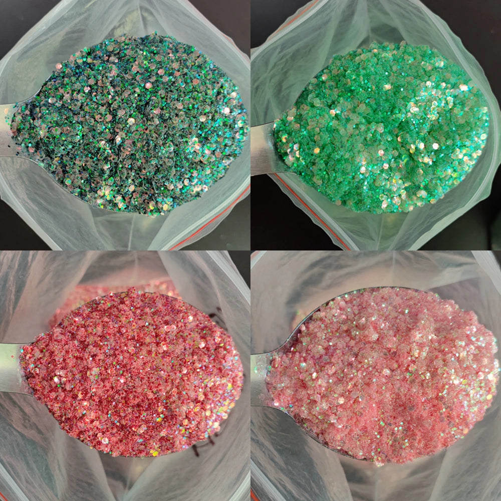 1KG Wholesale Mixed Size Holographic Nails Sequins Manicure Glitter Flakes Paillettes Nail Art Decorations Body/Face Glitter