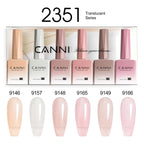 CANNI Nail Gel Polish Set Upgraded HEMA FREE Summer Nails Smooth Texture Ultra Gloss Top Coat Pigmented Gel Soak off UV LED Gel
