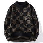 Checkered Knitted Sweater