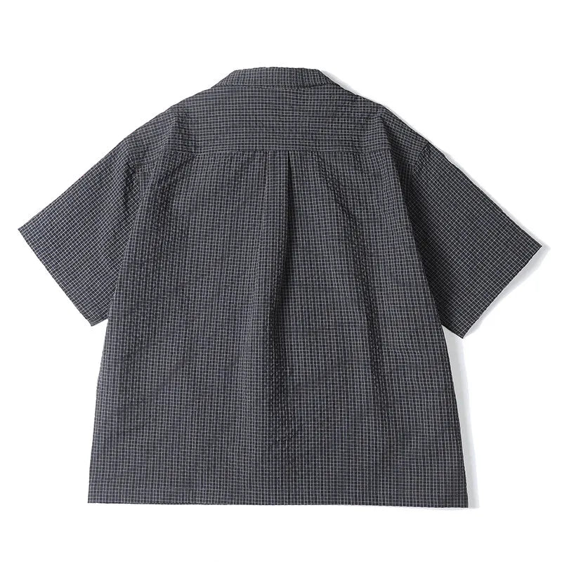 Gingham Relaxed Fit Camp Collar Shirt
