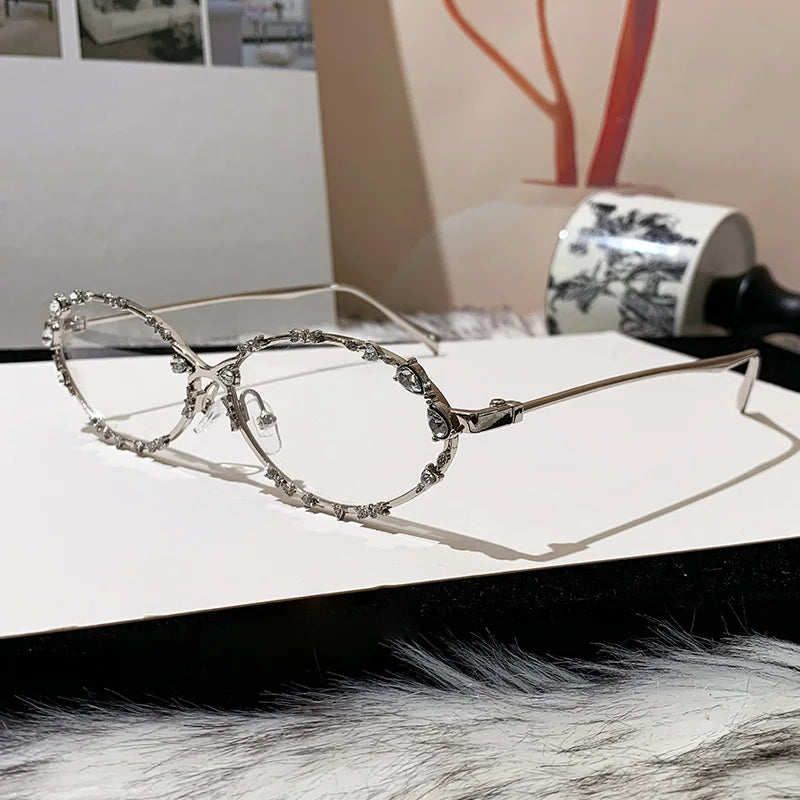 Oval Rhinestone Sunglasses