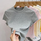 Basic Solid Short Sleeve Tee
