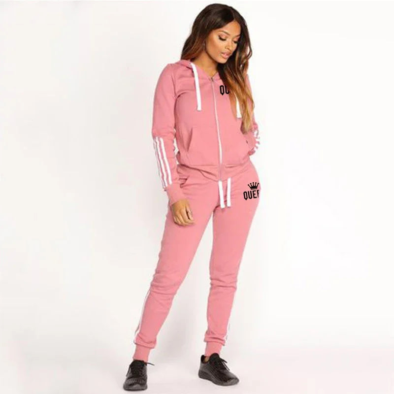 Women's 2-Piece Queen & Love Graphic Tracksuit