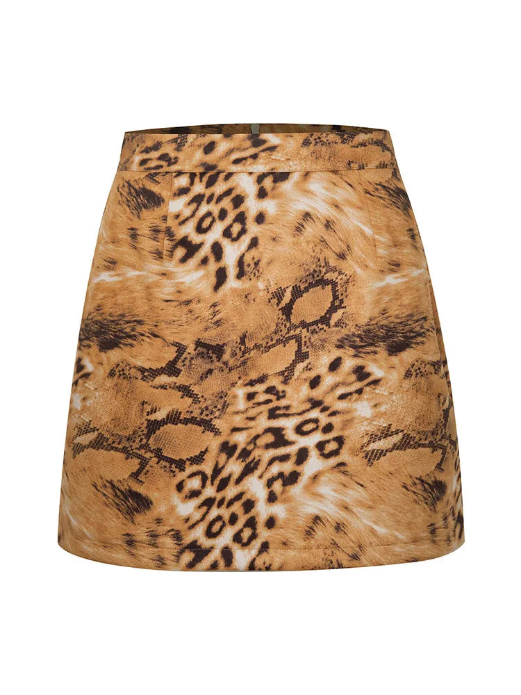 MiuKoMiYa A Line Suede Mini Skirt