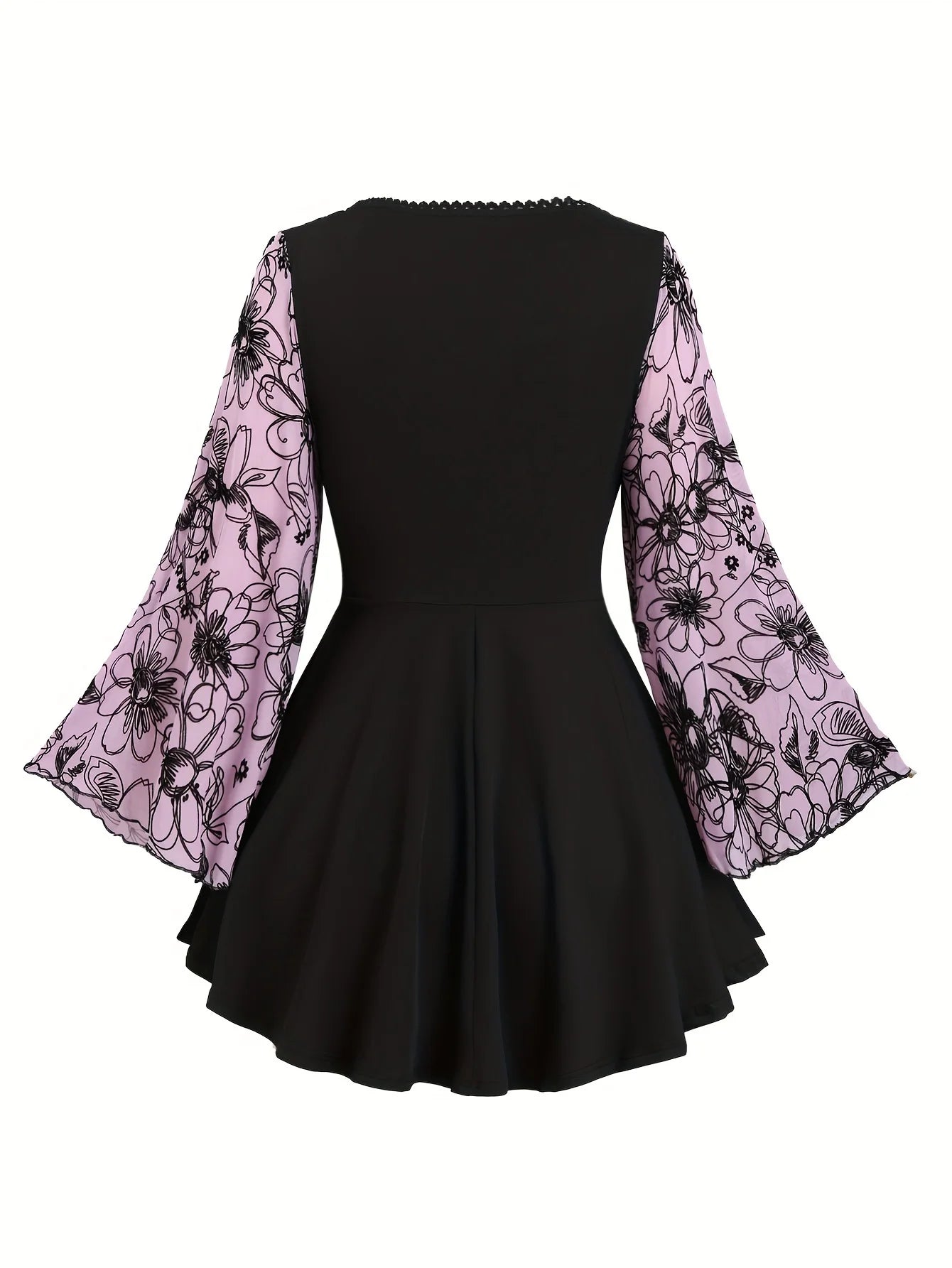 Flower Mesh Lace Stitching Top