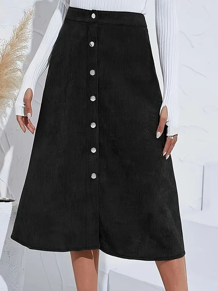 Woven Midi Skirt