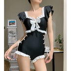 Ruffle Sleeve One Piece Swimsuit