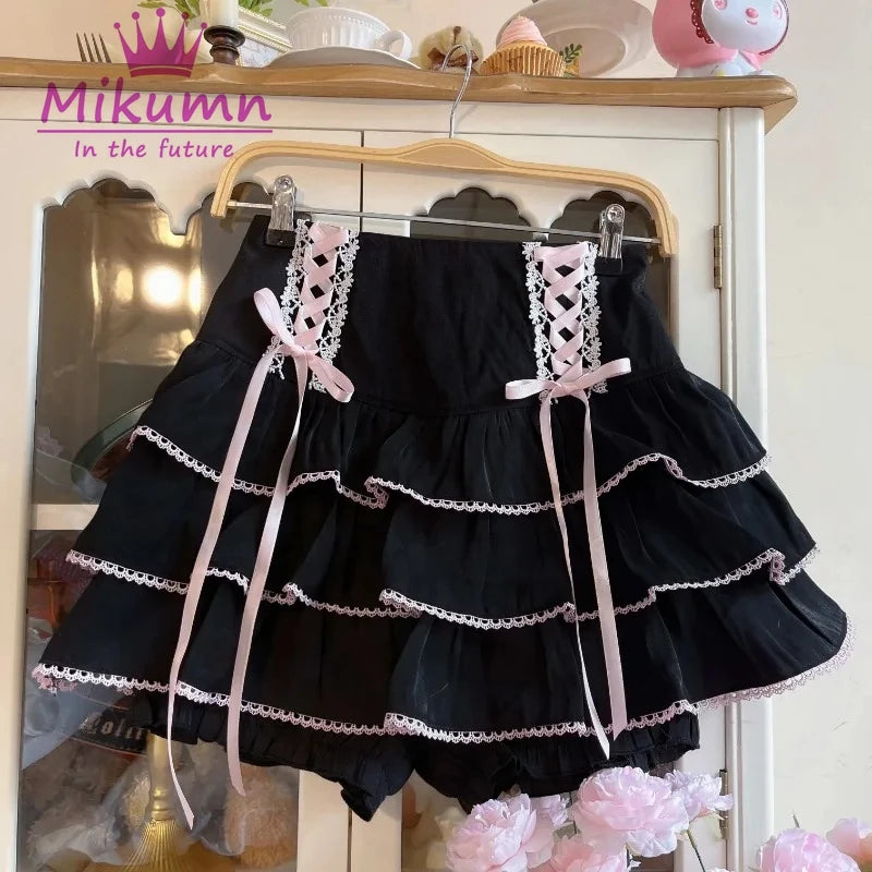 Mikumn Lace Pleated Skirt
