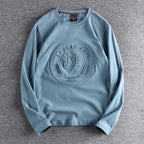 Minimalist Embossed Logo Long Sleeve Tee