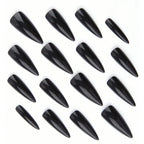 24pcs Extra Long Stiletto French Style Fake Nails