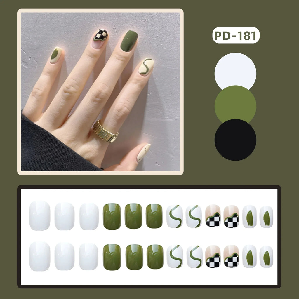 24P Rainbow Fake Nail