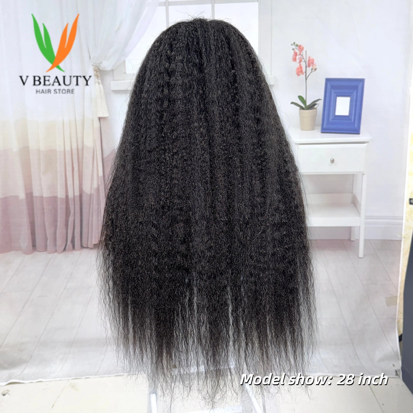 Yaki Straight 13x4 Lace Front Human Hair Wig
