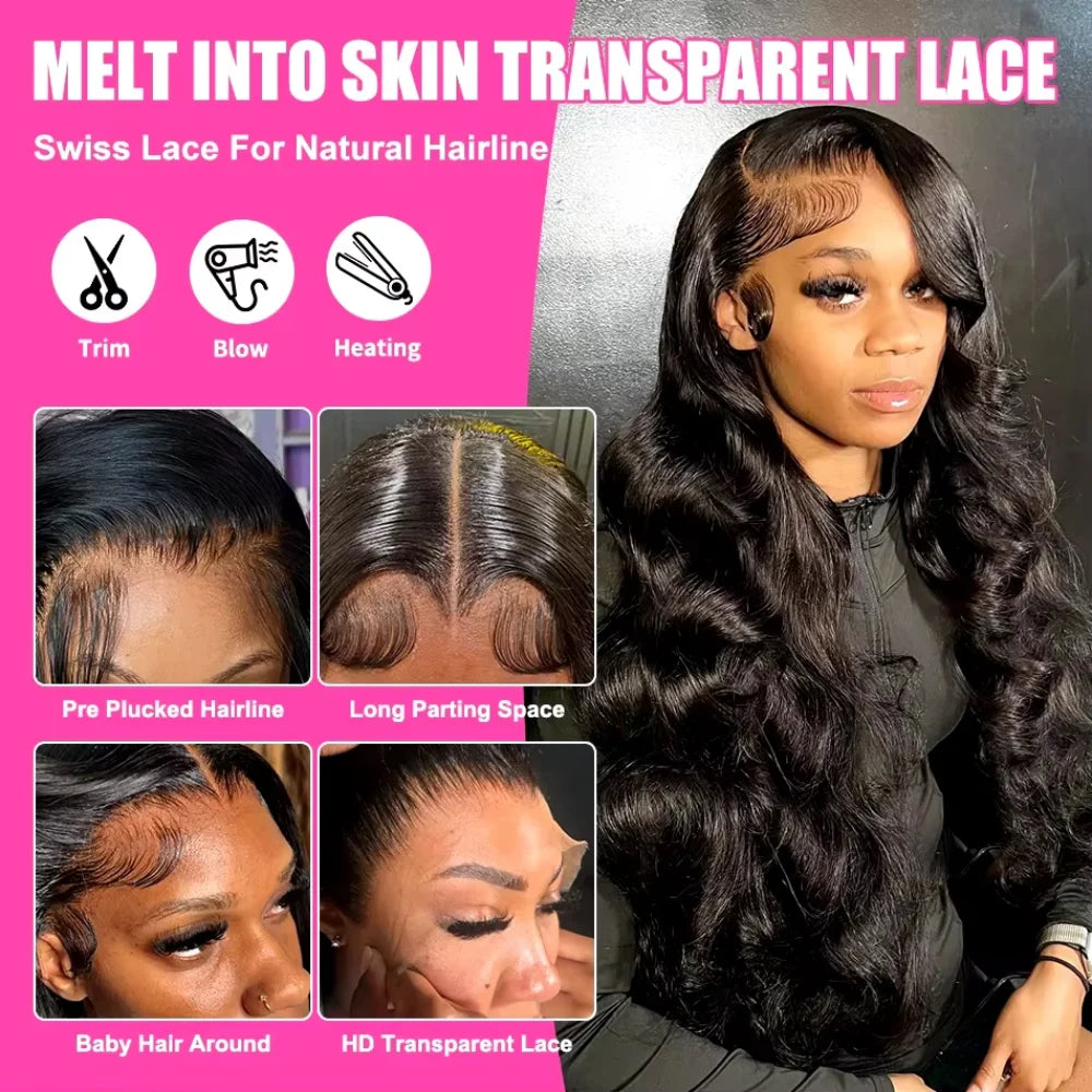 Body Wave Transparent Lace Front Wig