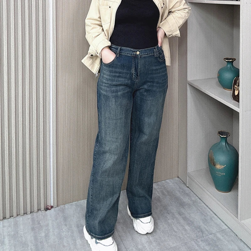 High Waist Straight Jeans