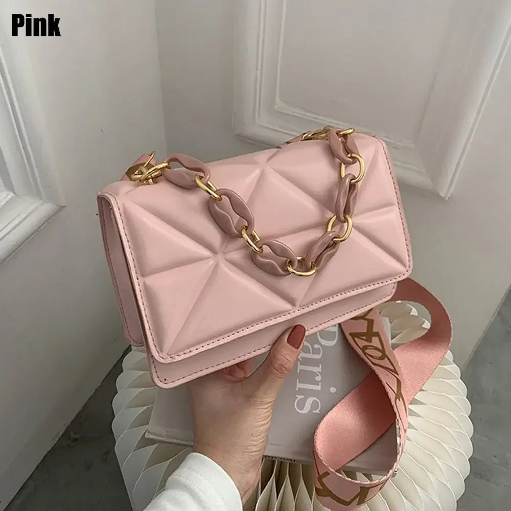 PU Leather Crossbody Clutch Flap Bag