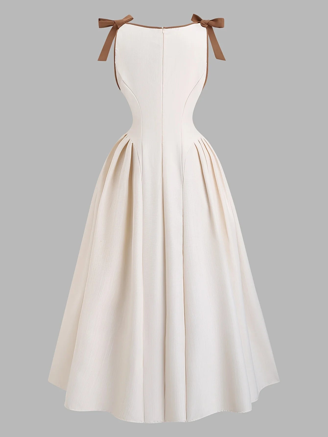 Round-Neck Halter Mid-Length Dress
