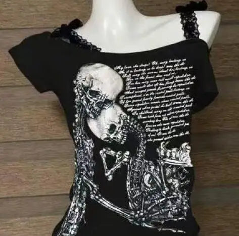 Lace Bandage Crop T-Shirt