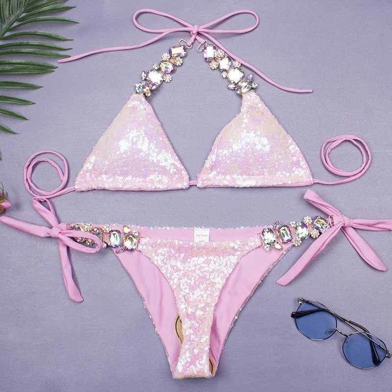 barupshe Sequins Bikini