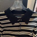 Knitted Stripe Polo