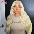 Multicolor Yellow Green Colored Body Wave Lace Front Human Hair Wig