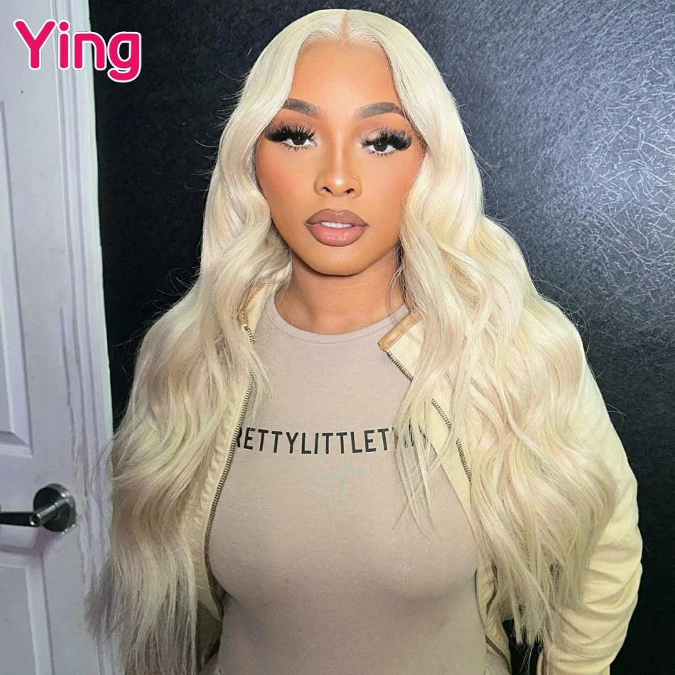 Multicolor Yellow Green Colored Body Wave Lace Front Human Hair Wig