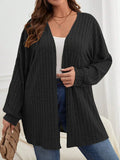 GIBSIE Solid Color Loose Cardigan