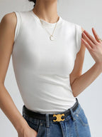 Round Neck Basic Sleeveless Tank